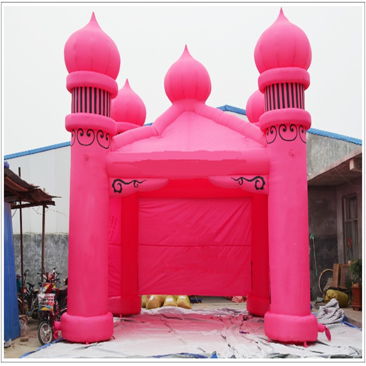 镜湖粉色帐篷